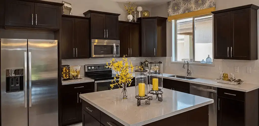 Cabinet painting results with freshly painted kitchen cabinets in Columbus, OH