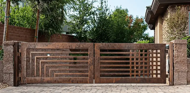Custom driveway gate installation for a home entrance in Columbus, OH